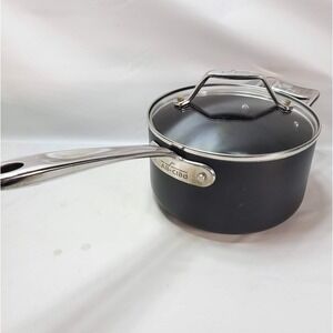 All Clad 2.5 qt Anodized‎ Saucepan Glass Lid Non Stick Long Handle